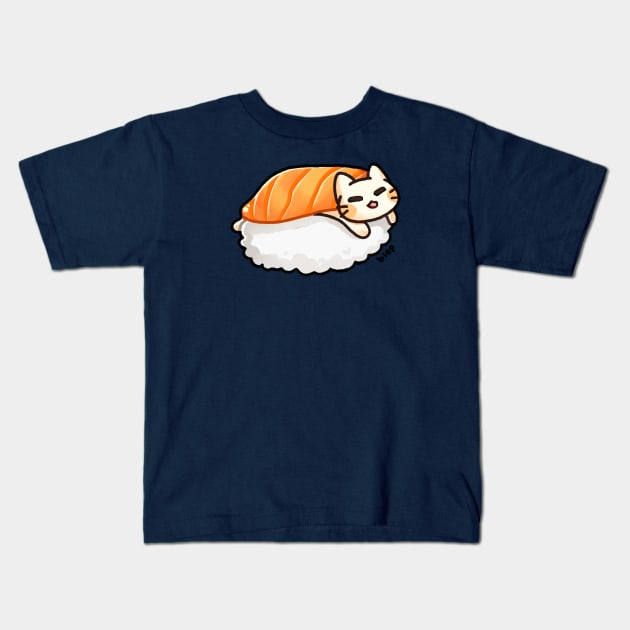 cat sushi blep Kids T-Shirt by mushopea